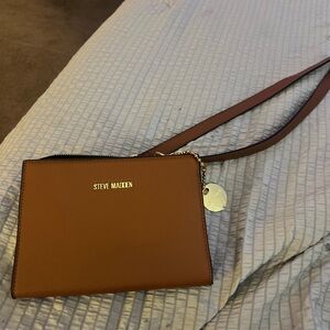 Steve Madden Tan Crossbody with Gold Accents
